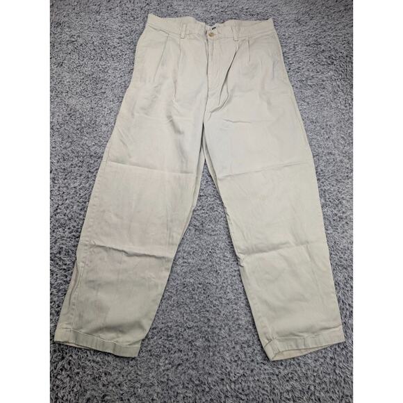 Gap Pants Mens 34X30 Beige Relaxed Distressed Casual Minimal Preppy Work Chore - Picture 3 of 10